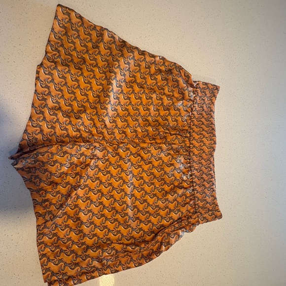 Orange Patterned Shorts - Picture 2 of 4